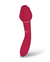 Secret Kisses Rosegasm Twosome Dual Ended Rose Bud w/Clitoral Suction & G-Spot Vibe - Red