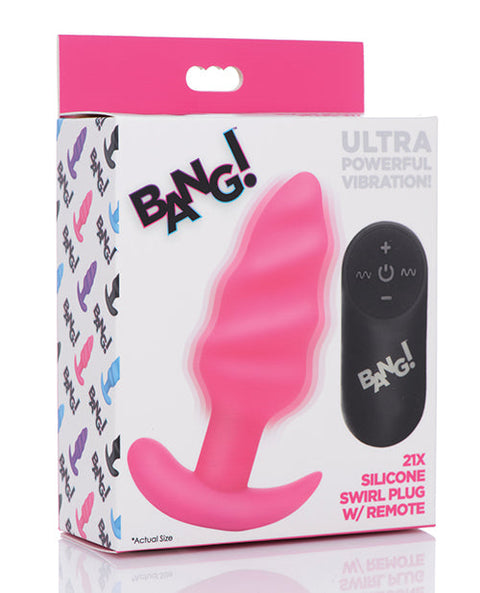 Bang! 21X Vibrating Butt Plug w/Remote Control